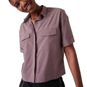 Athleta Mauve Short Sleeve Top
